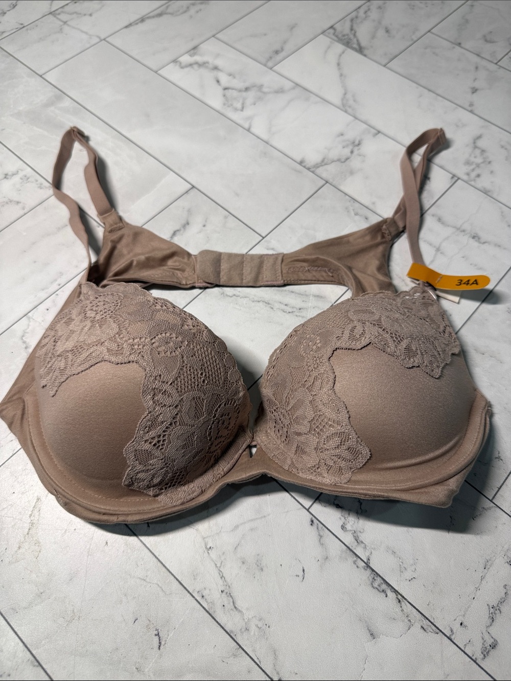 MaidenForm Lace Pushup Bra Nude 34A